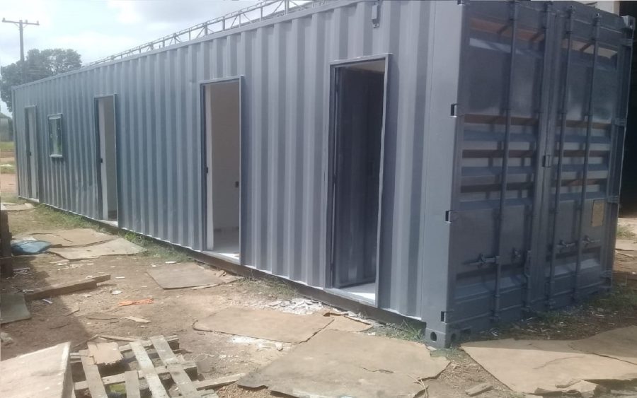 casa container 33 Projeto container Alojamento com 2 quartos, copa, cozinha, e wc em container marítimo 40 pés HC com 30m2